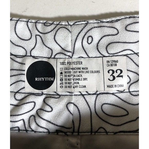 Rhythm The Sound of Change Green/Yellow Checkered Board Shorts Sz 32 Swim Trunks - Picture 5 of 7